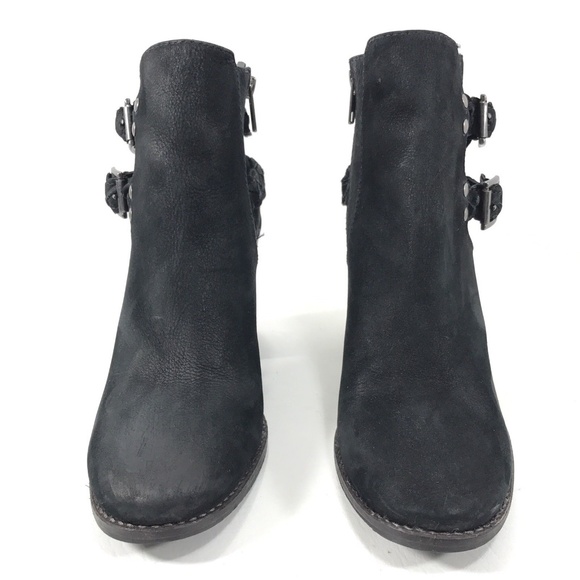 Steve Madden Ankle Boots Tender Suede Braid Buckle - Picture 3 of 8